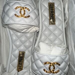 Chanel Patent Sandals